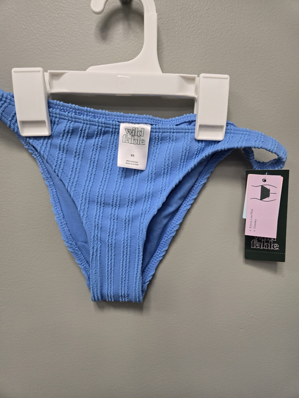 Wild Fable Blue Ribbed XS Bikini Bottom